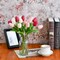 20 Stems Artificial Tulips in Shades of Pink – 13.5 Inch PU Faux Flowers for Valentine's Day, New Year, Wedding, and Home Décor
